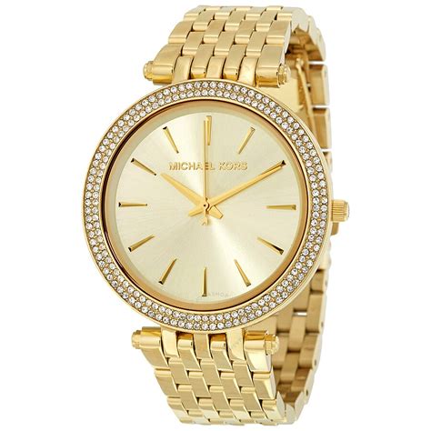 michael kors gold watch with diamonds|michael kors white diamond watch.